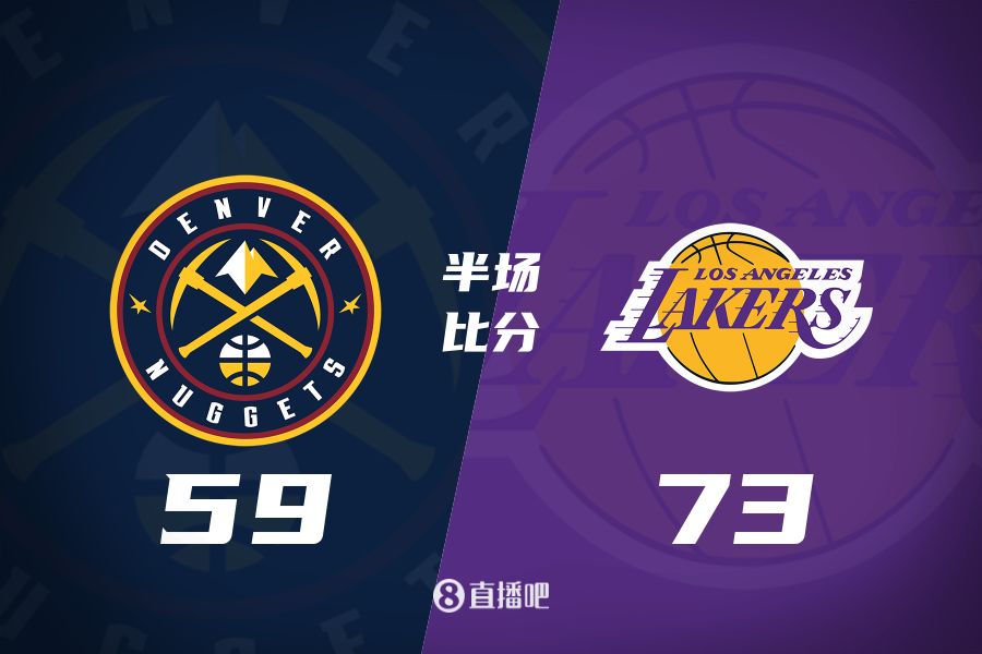  水銀瀉地的進攻火力次節(jié)暫緩！東契奇25分 湖人半場領(lǐng)先掘金14分
