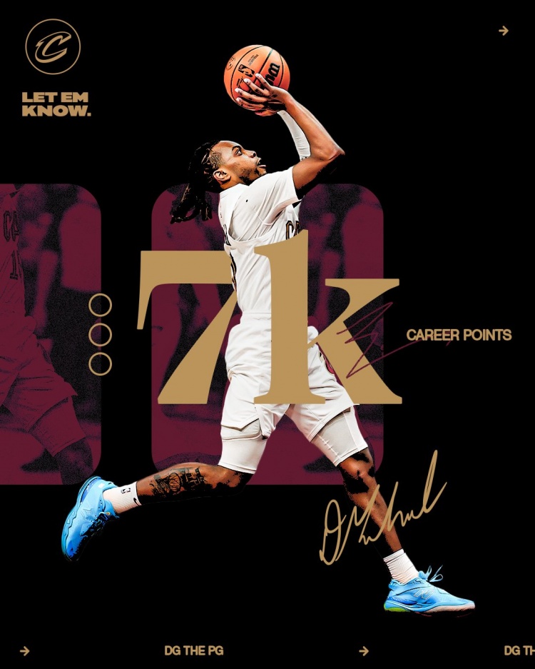  未來可期！加蘭騎士生涯得分達(dá)到7000分 隊史第11位！